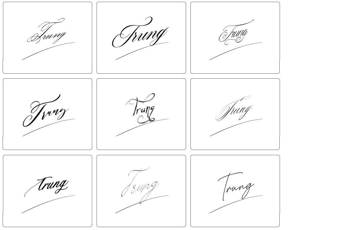 phong thủy chữ ký tên trung đẹp