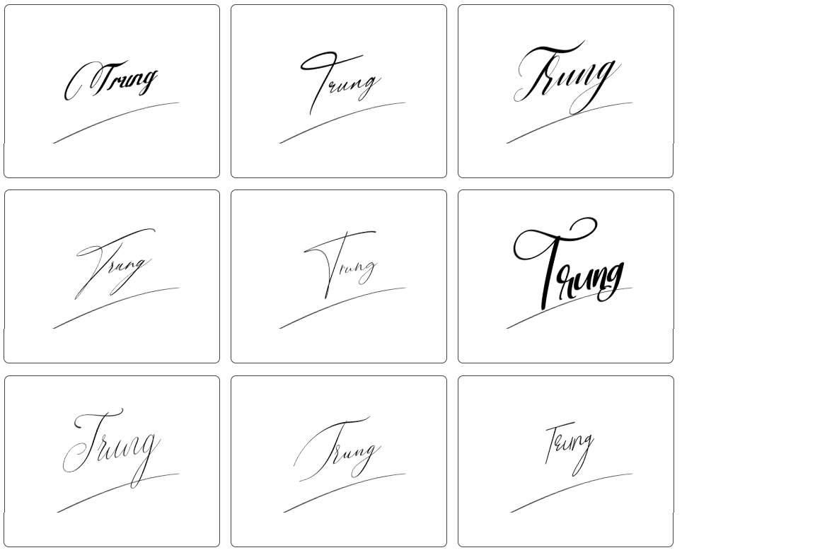 chữ ký tên trung đẹp