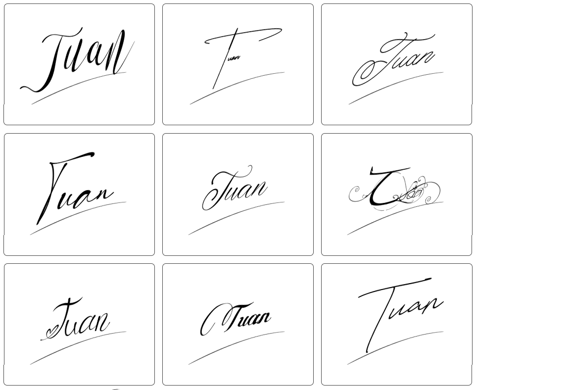 chữ ký tuấn đơn giản