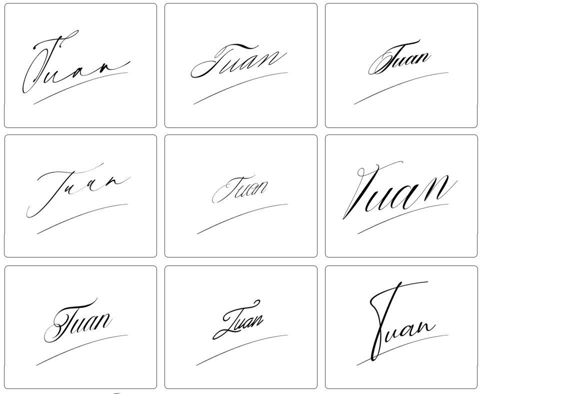 tuấn chữ ký