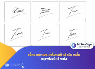 chữ ký tên Tuấn