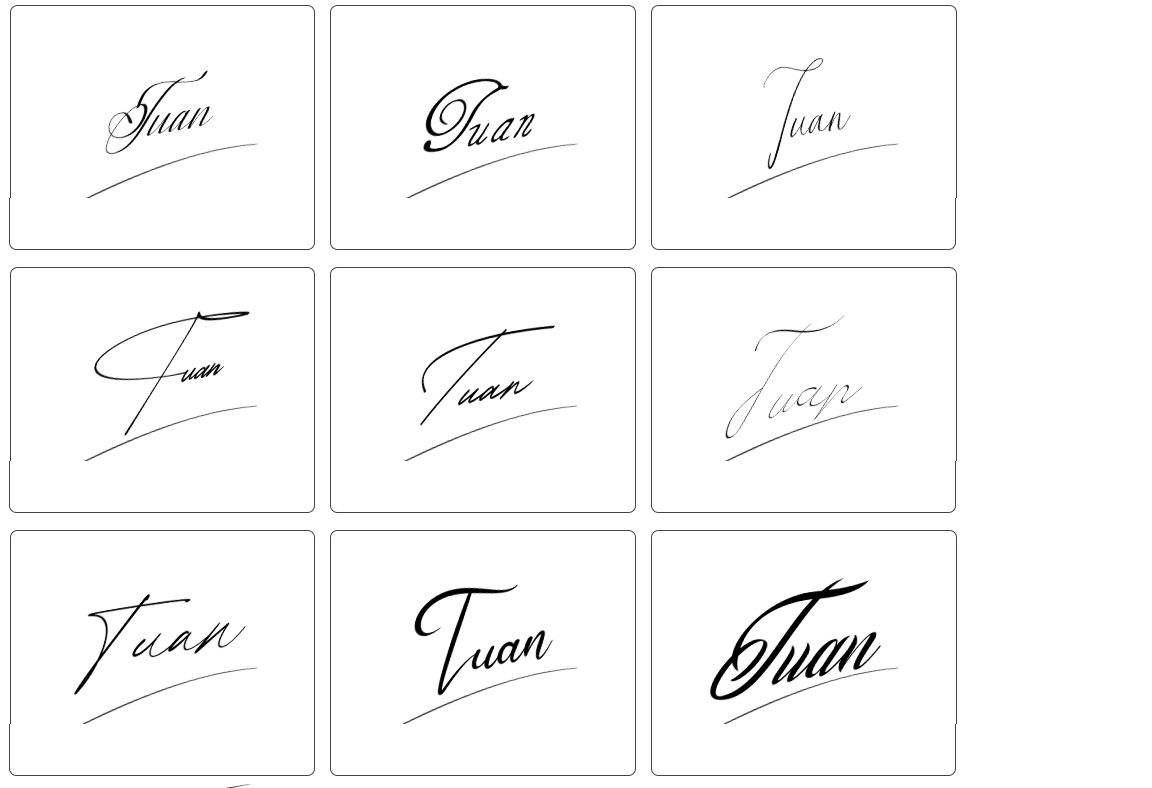 chữ ký tên tuấn đẹp
