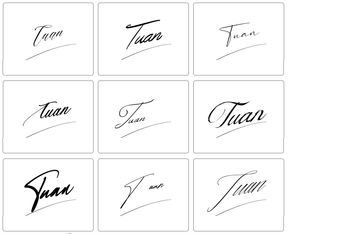 mẫu chữ ký tuấn