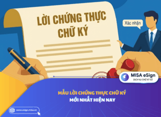 Mẫu lời chứng thực chữ ký mới nhất hiện nay lời chứng thực chữ ký
