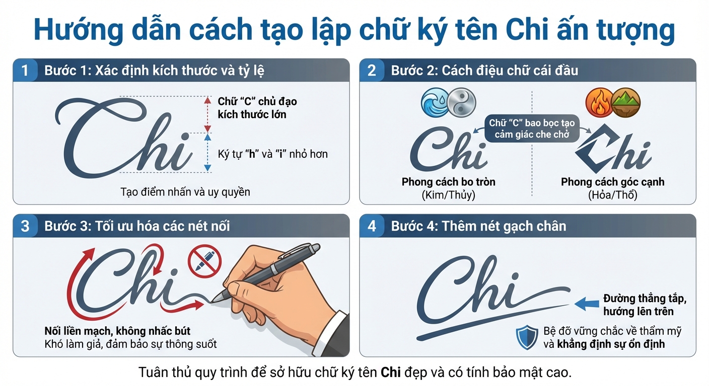 Cách ký chữ ký tên Chi