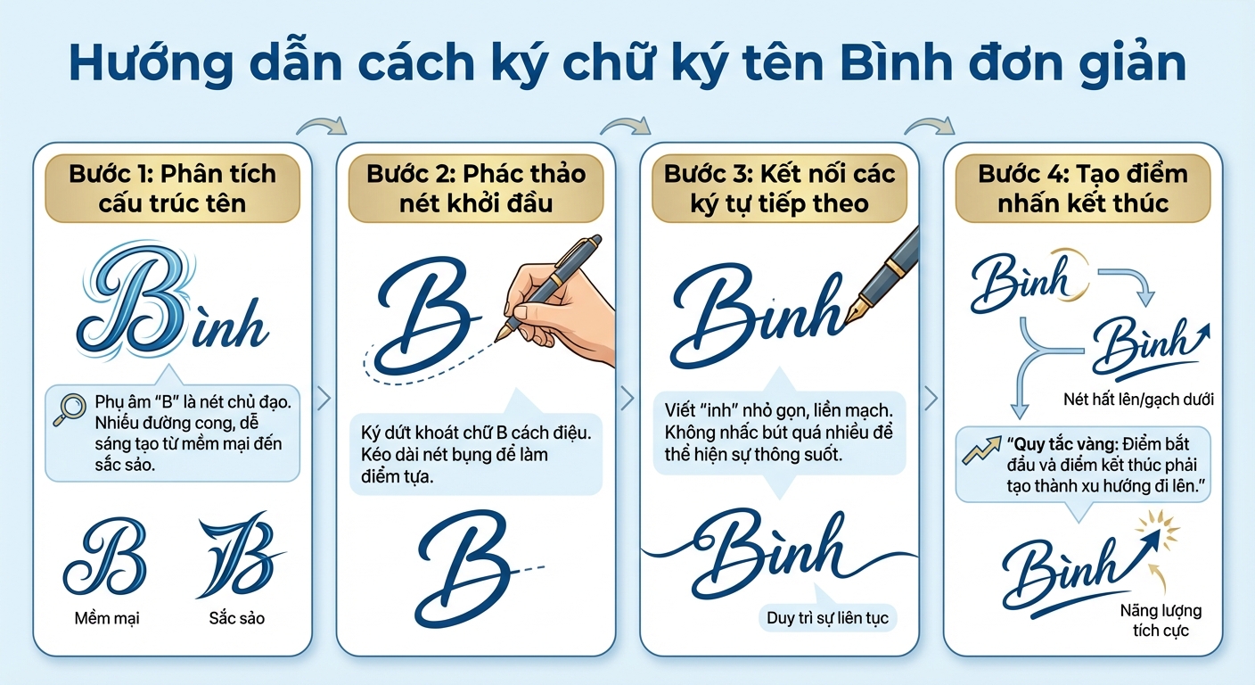 cách ký chữ ký tên bình