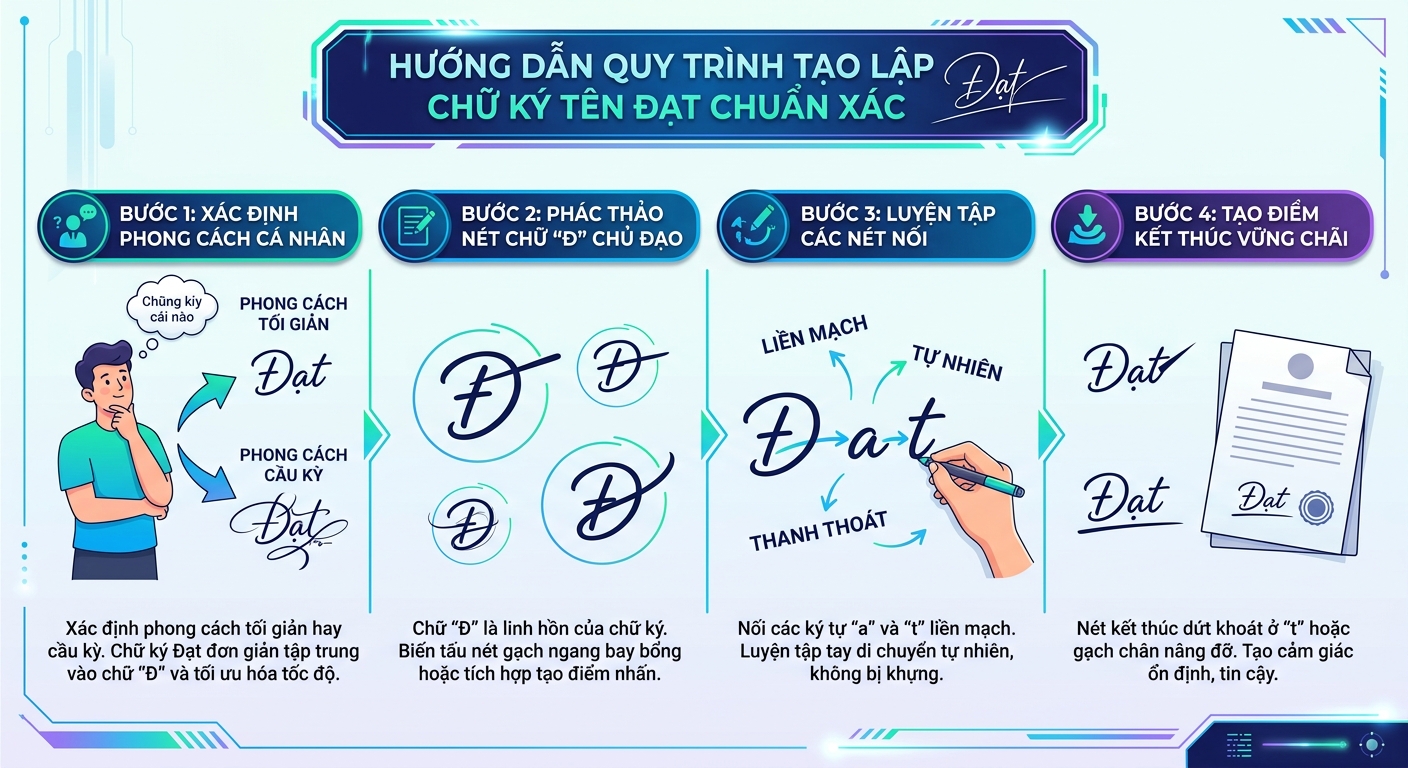 cách ký chữ ký tên Đạt