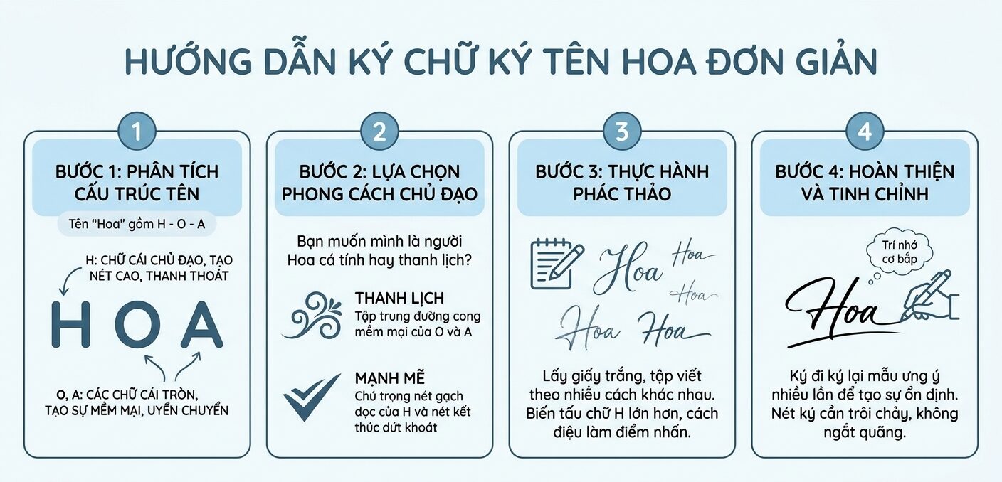 cách ký chữ ký tên hoa