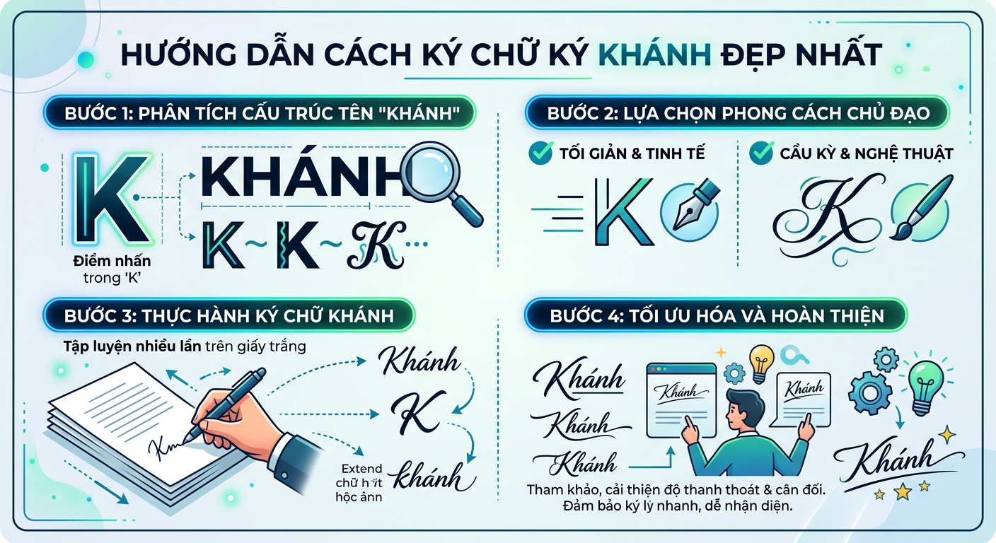 cách ký chữ ký tên Khánh