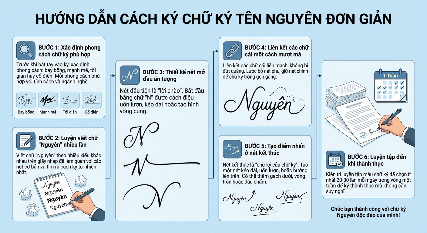 cách ký chữ ký tên nguyên