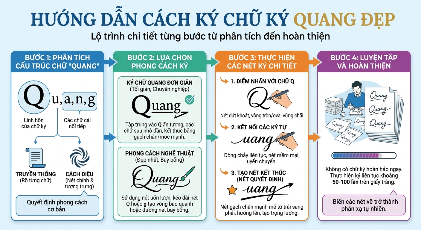 cách ký chữ ký tên quang