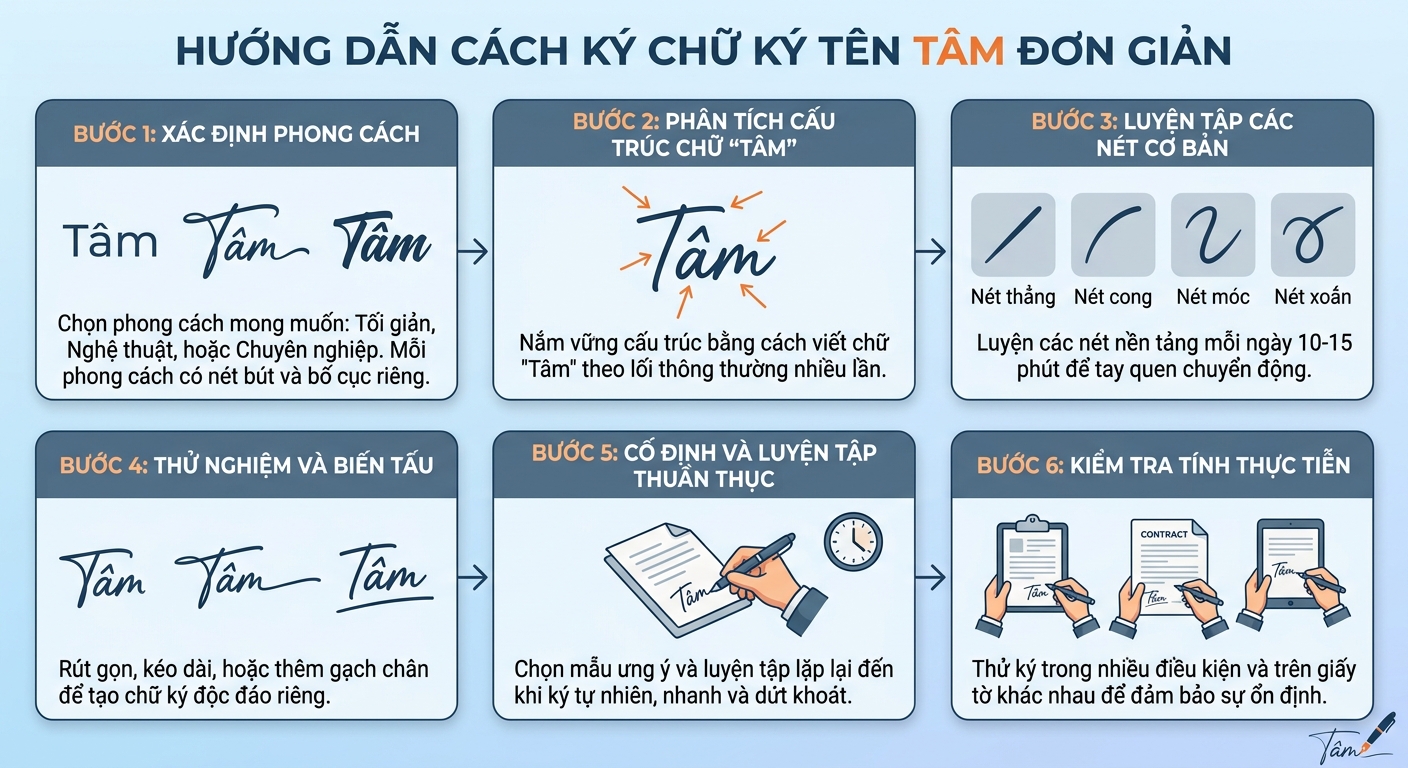 cách ký chữ ký tên tâm