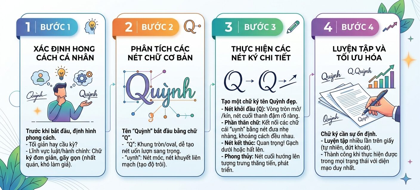 cách ký tên Quỳnh