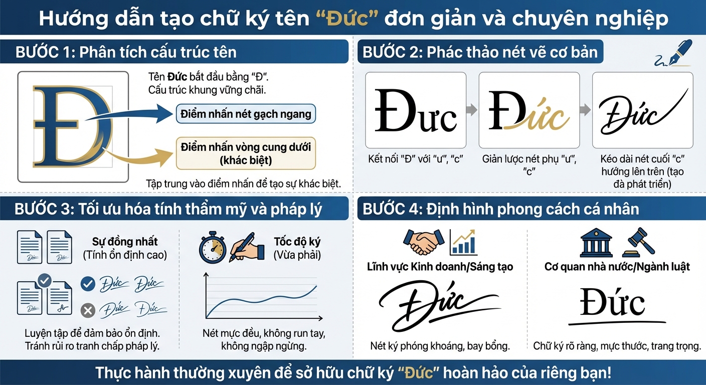 cách ký tên chữ Đức