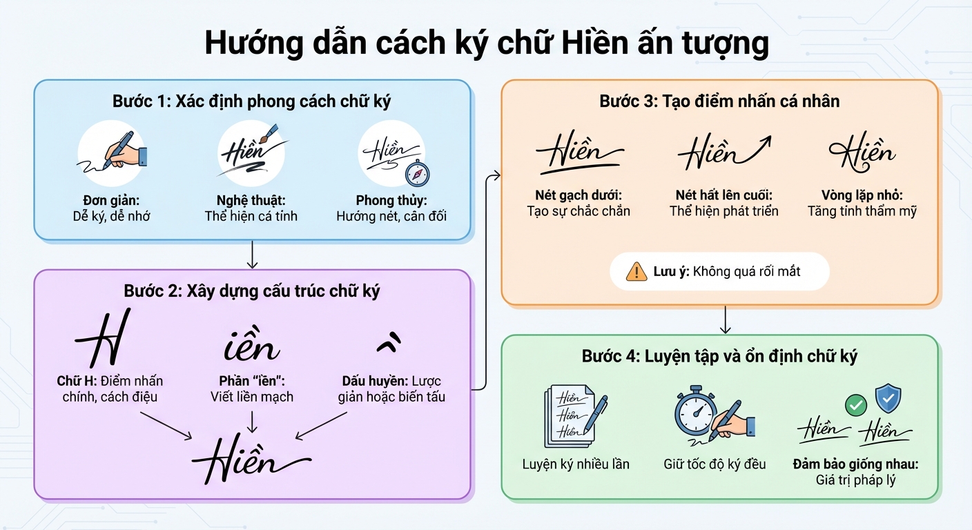 cách ký tên Hiền