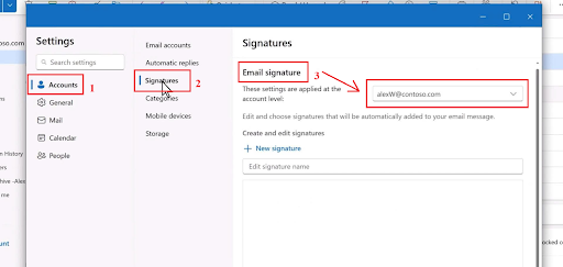 cài đặt chữ ký trên outlook