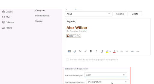 Cài chữ ký trong Outlook