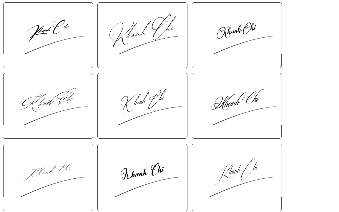 chữ ký khánh chi