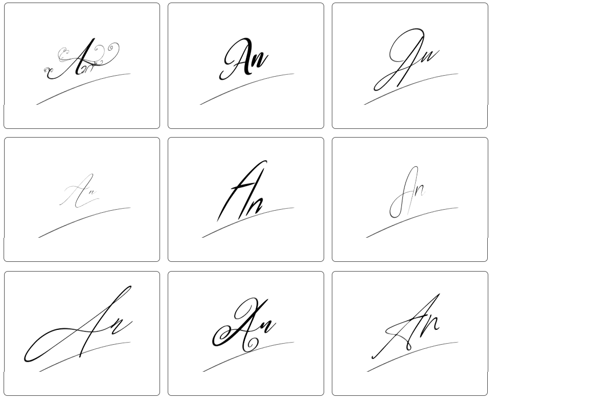 theo tên chữ ký tên an