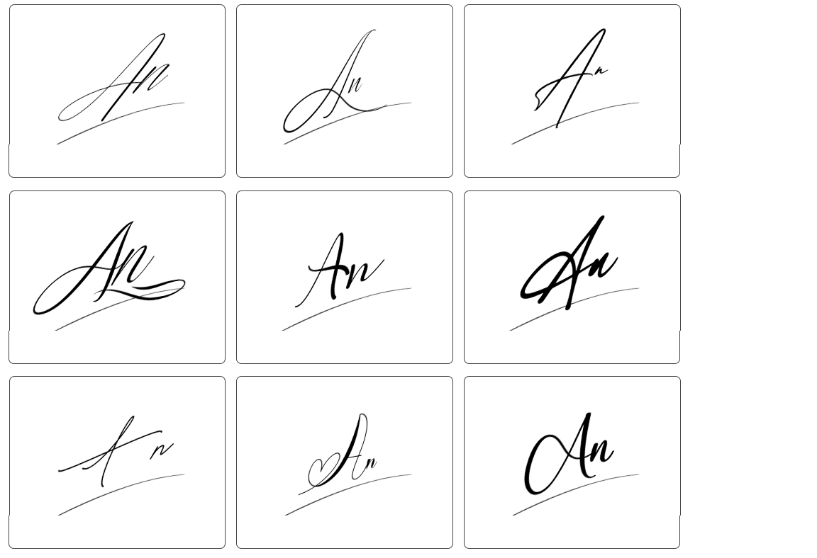 chữ ký đẹp tên an