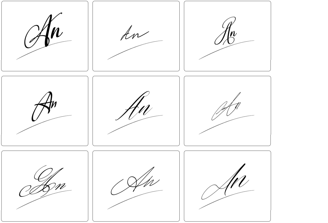 mẫu chữ ký tên an đẹp