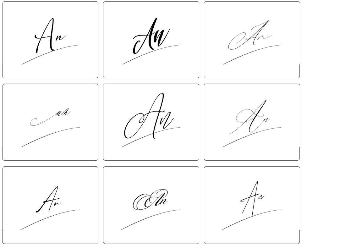 các mẫu chữ ký tên an
