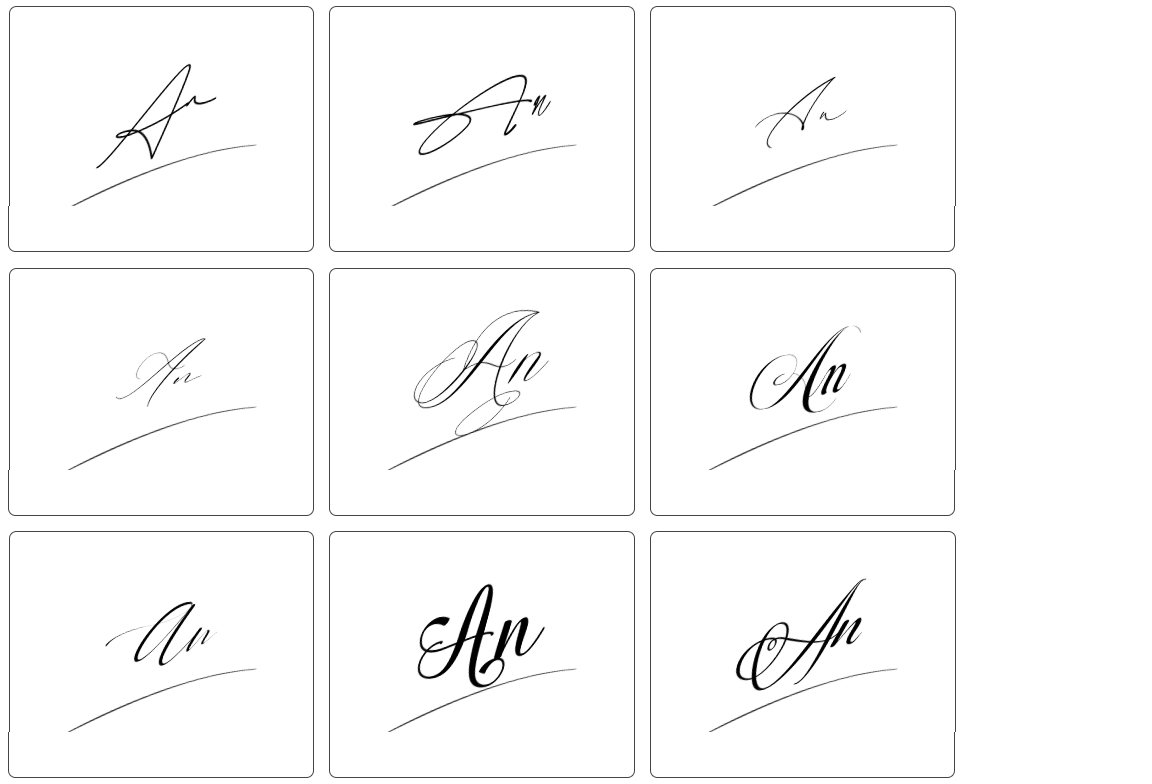chữ ký tên an đơn giản