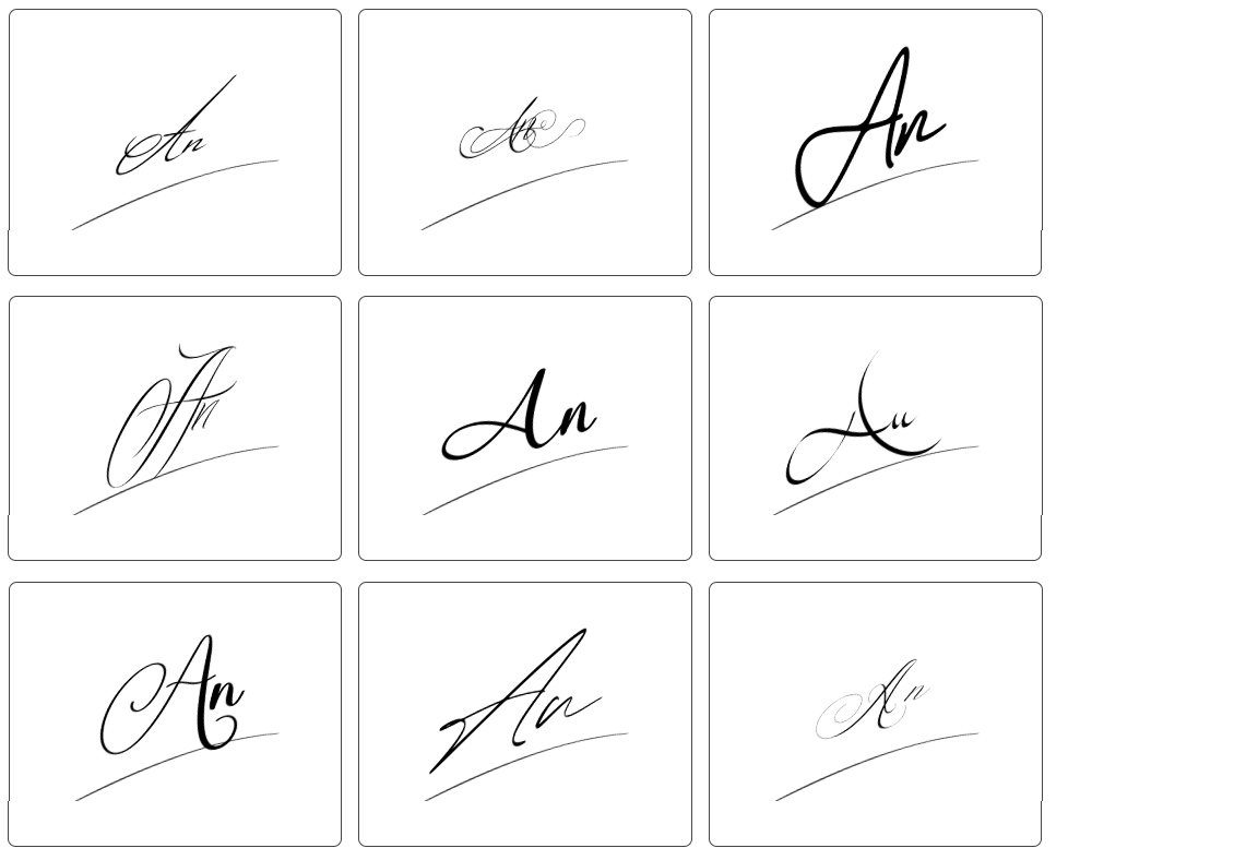 mẫu chữ ký tên an