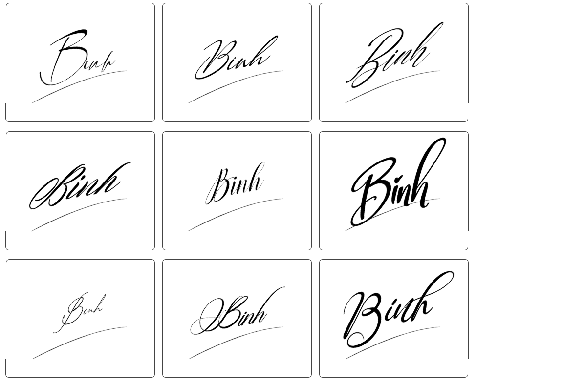  chữ ký bình 
