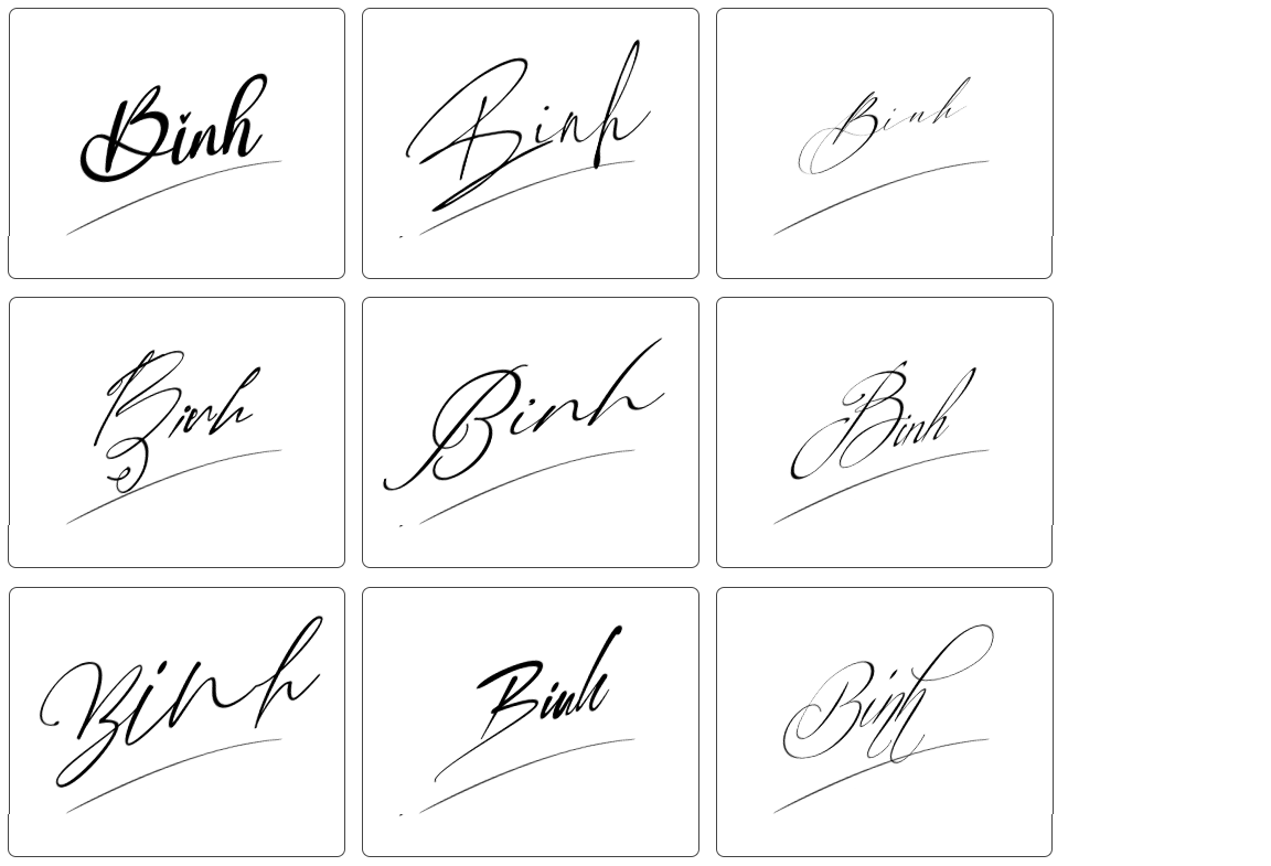 ký chữ ký bình đơn giản