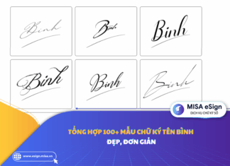 chữ ký tên bình