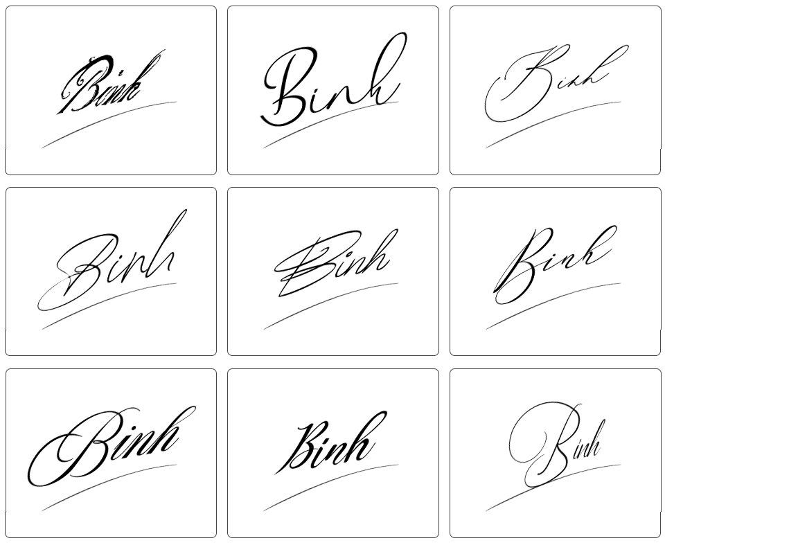 chữ ký tên bình đẹp