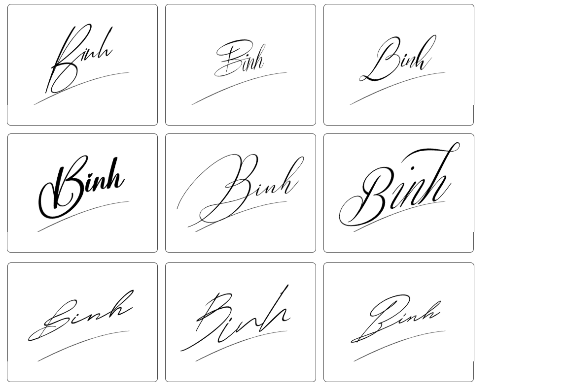 chữ ký tên bình đẹp nhất