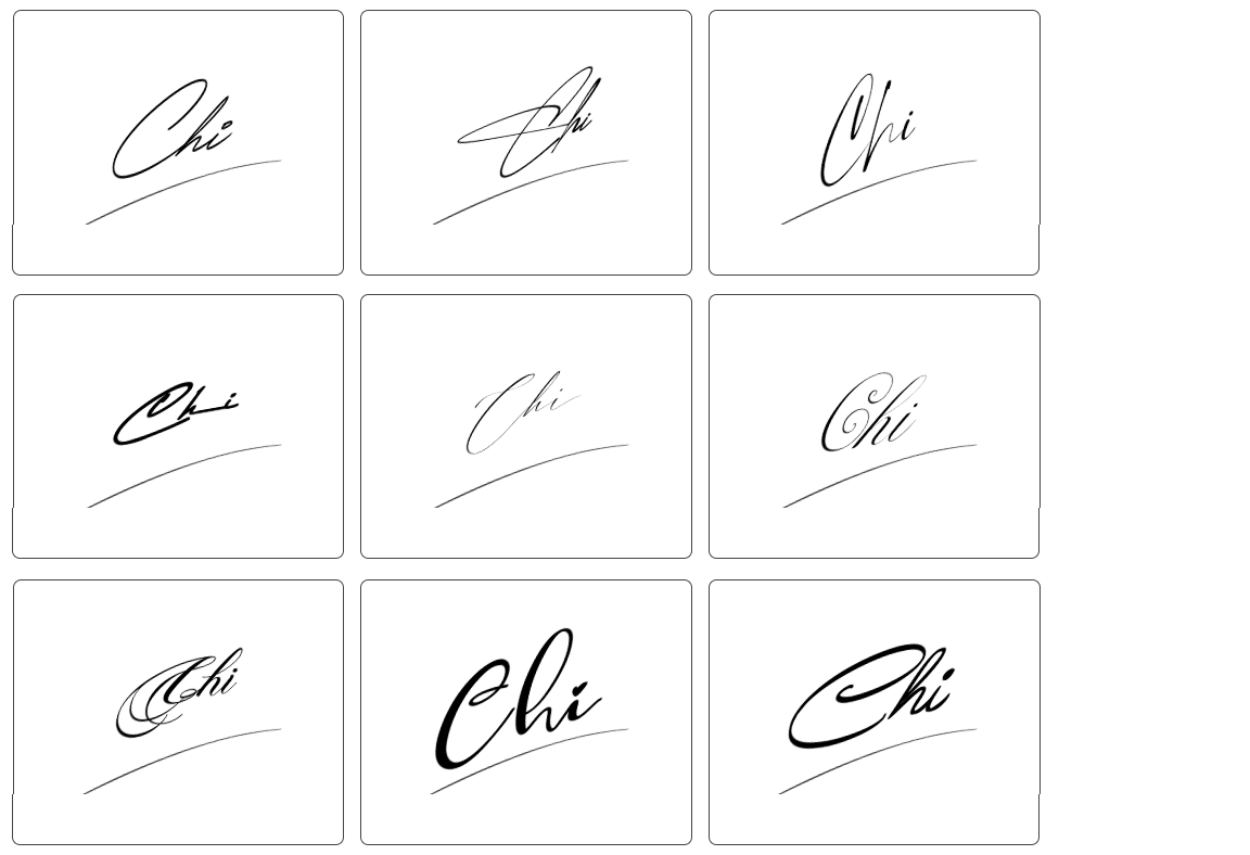 chữ ký chi 