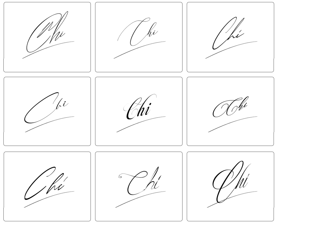 phong thủy chữ ký tên chi