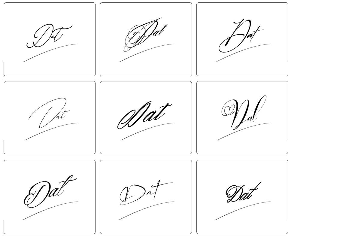 ký đẹp chữ ký tên Đạt