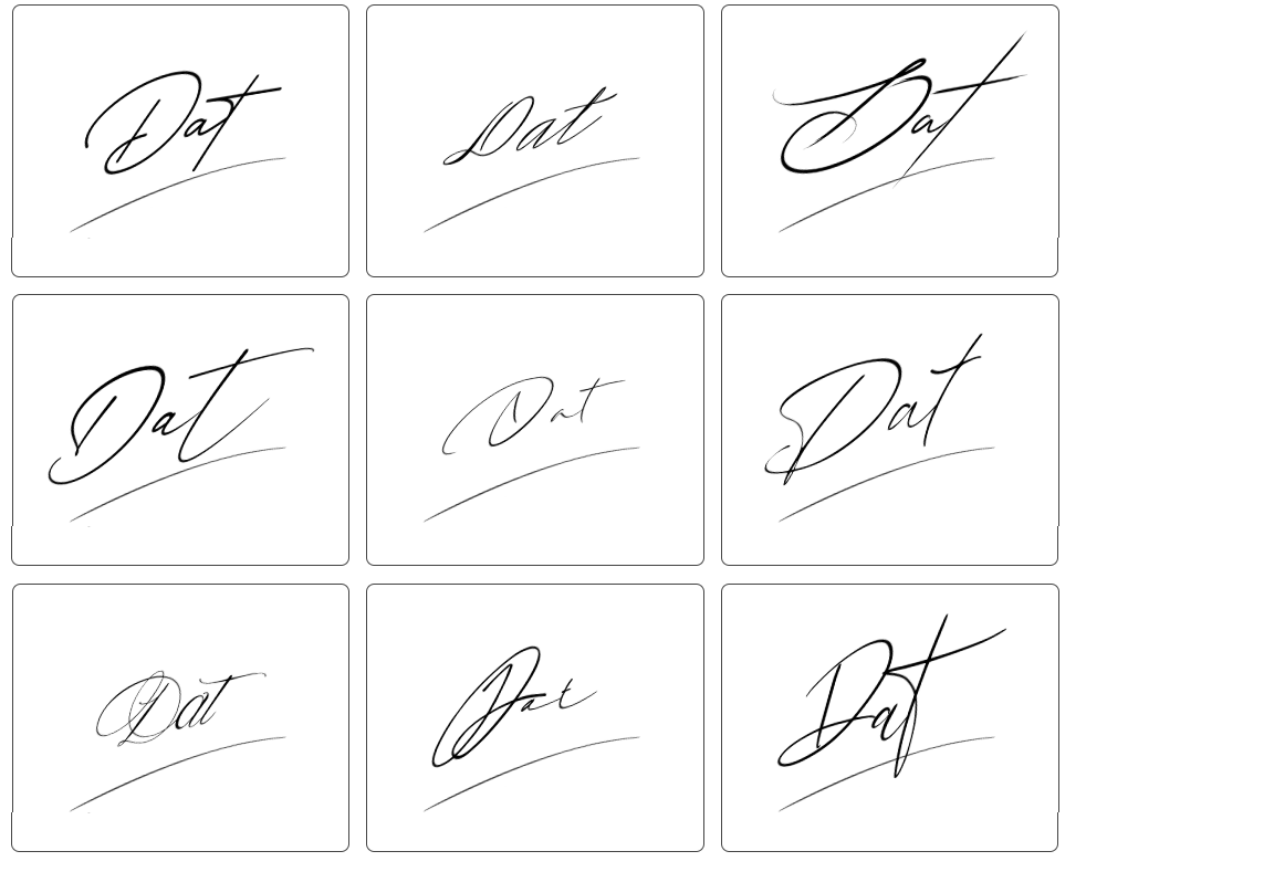 mẫu chữ ký tên đạt