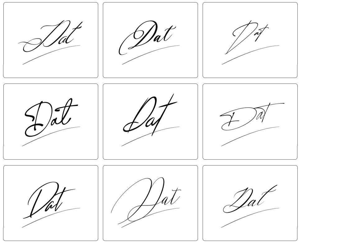 chữ ký đạt đơn giản