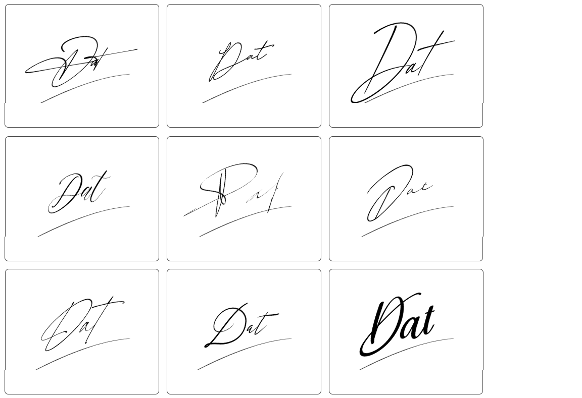chữ ký đạt đẹp