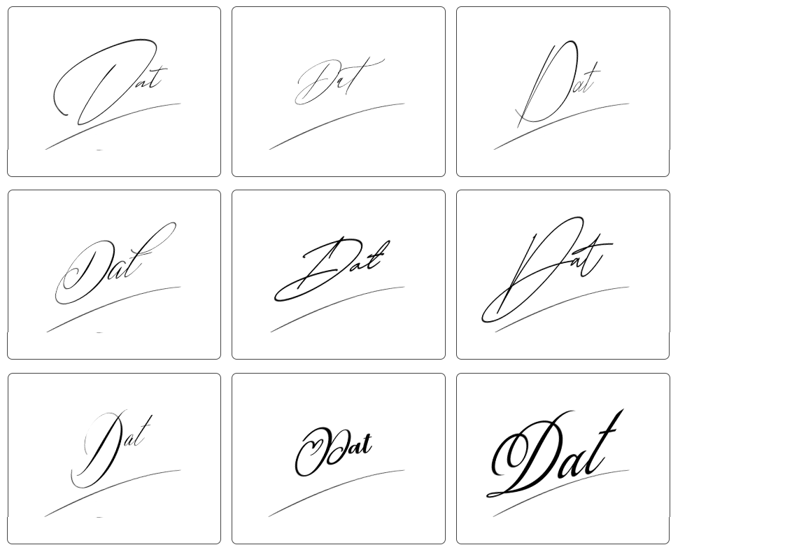 mẫu chữ chữ ký tên đạt