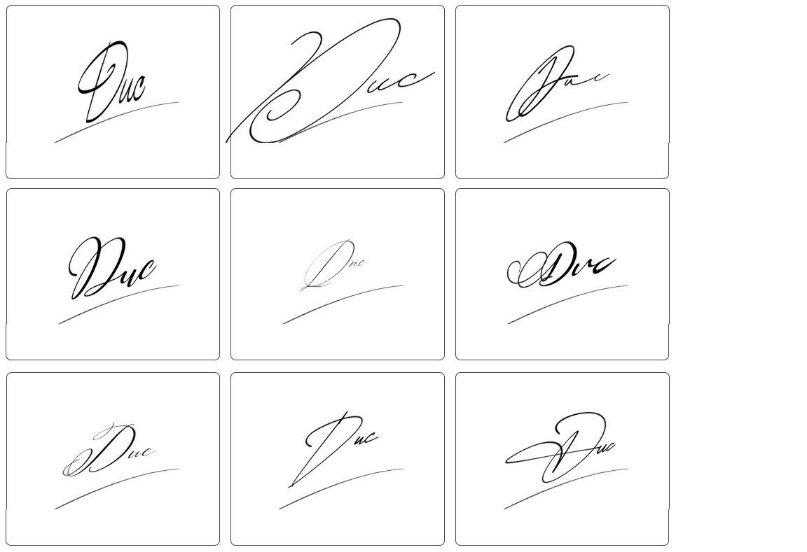 cách ký chữ đức