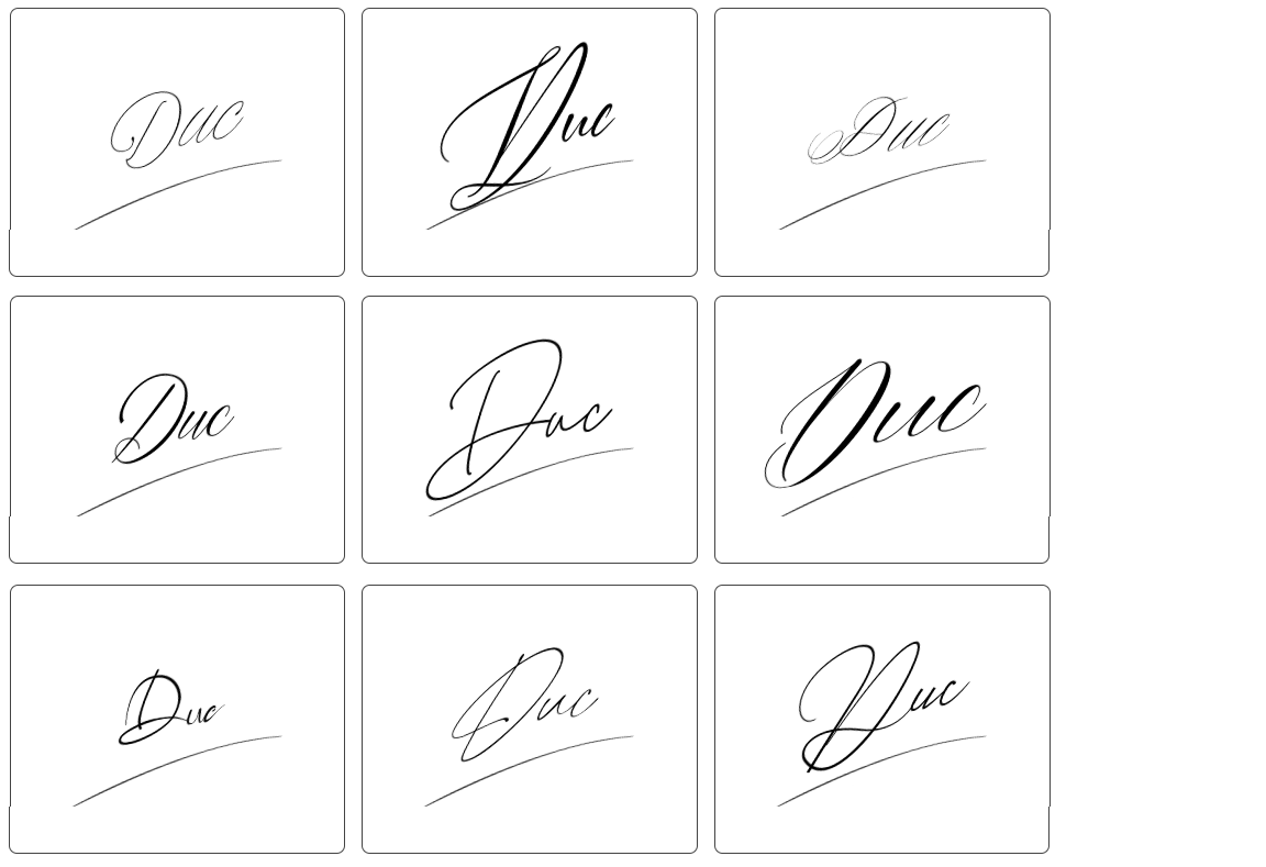 mẫu chữ ký tên đức