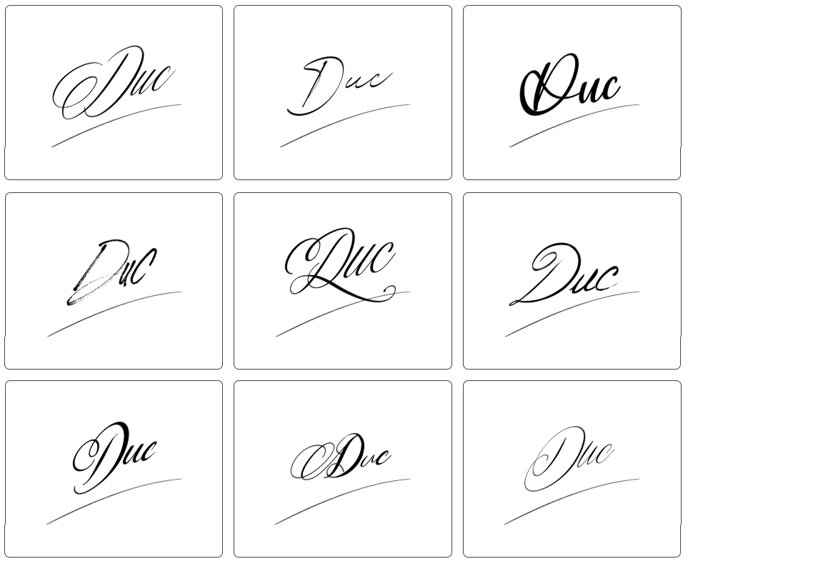 mẫu chữ ký tên đức đẹp