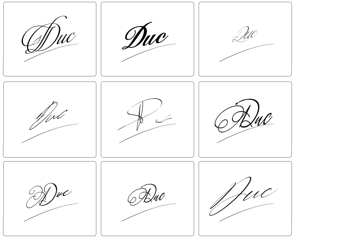 chữ ký đức đẹp