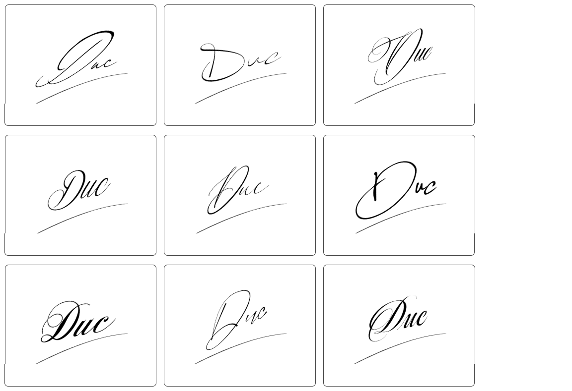 chữ ký tên đức đơn giản