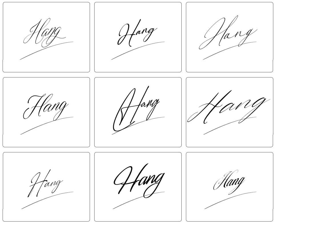 mẫu chữ chữ ký tên hằng