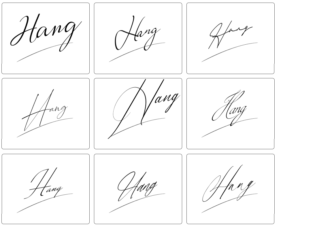 những mẫu chữ ký tên hằng