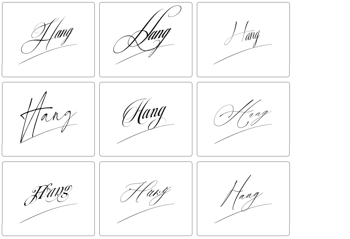 mẫu chữ ký tên hằng đơn giản