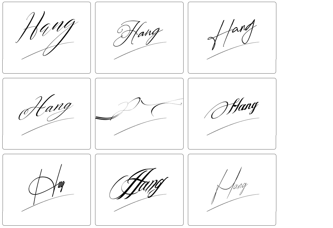 chữ ký hằng đẹp