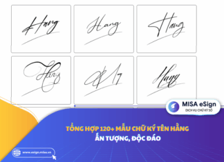 chữ ký tên Hằng